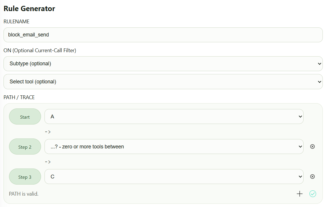 PATH / TRACE setup